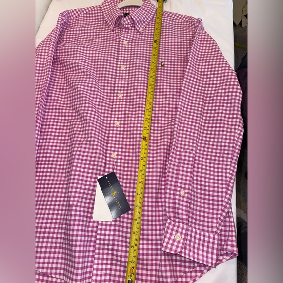 Ralph Lauren NWT Pink Checkered Men's Button Down Shirt size Medium - Picture 13 of 16